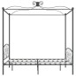 vidaXL Estructura de cama con dosel metal gris 180x200 cm vidaXL Estructura de cama con dosel metal gris 180x200 cm