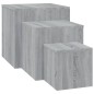 vidaXL Mesitas auxiliares 3 piezas madera contrachapada gris Sonoma vidaXL Mesitas auxiliares 3 piezas madera contrachapada gris Sonoma