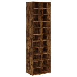 vidaXL Mueble zapatero madera contrachapada roble ahumado 54x34x183cm