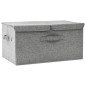 vidaXL Caja de almacenaje tela gris 50x30x25 cm vidaXL Caja de almacenaje tela gris 50x30x25 cm