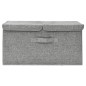 vidaXL Caja de almacenaje tela gris 50x30x25 cm vidaXL Caja de almacenaje tela gris 50x30x25 cm