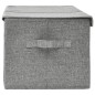 vidaXL Caja de almacenaje tela gris 50x30x25 cm vidaXL Caja de almacenaje tela gris 50x30x25 cm