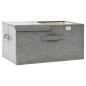vidaXL Caja de almacenaje tela gris 50x30x25 cm vidaXL Caja de almacenaje tela gris 50x30x25 cm