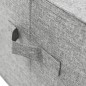 vidaXL Caja de almacenaje tela gris 50x30x25 cm vidaXL Caja de almacenaje tela gris 50x30x25 cm