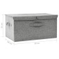 vidaXL Caja de almacenaje tela gris 50x30x25 cm vidaXL Caja de almacenaje tela gris 50x30x25 cm