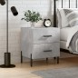 vidaXL Mesita de noche madera ingeniería gris hormigón 40x35x47,5 cm vidaXL Mesita de noche madera ingeniería gris hormigón 40x35x47,5 cm