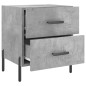 vidaXL Mesita de noche madera ingeniería gris hormigón 40x35x47,5 cm vidaXL Mesita de noche madera ingeniería gris hormigón 40x35x47,5 cm