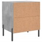 vidaXL Mesita de noche madera ingeniería gris hormigón 40x35x47,5 cm vidaXL Mesita de noche madera ingeniería gris hormigón 40x35x47,5 cm