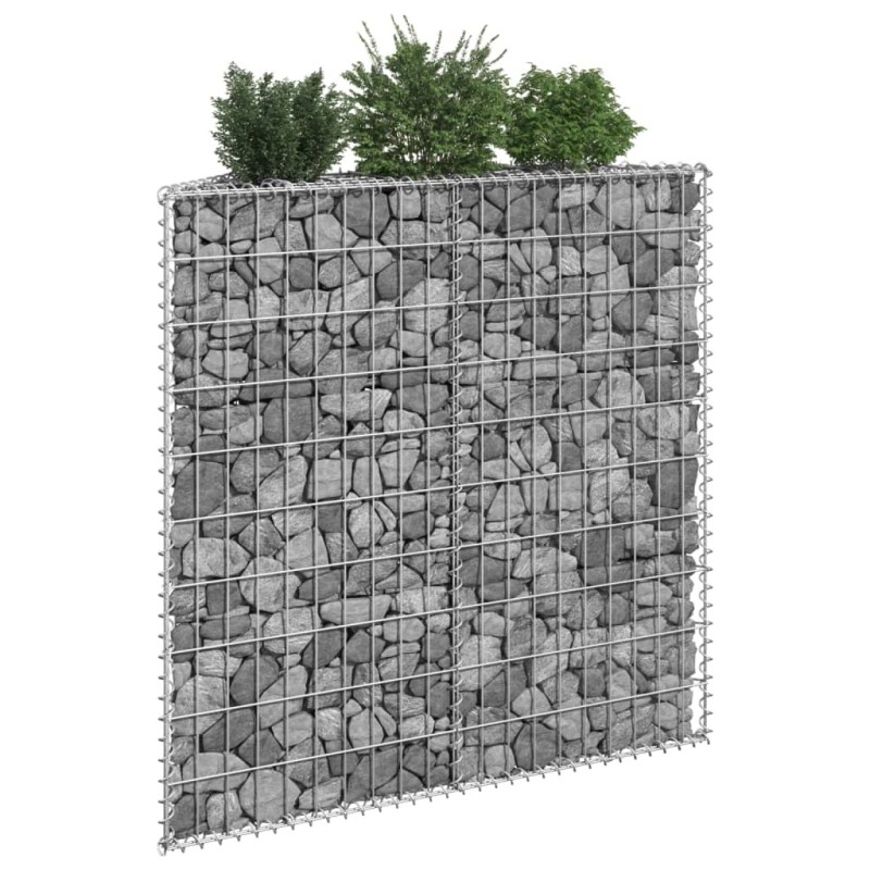 vidaXL Arriate de gaviones de trapecio acero galvanizado 100x20x100 cm vidaXL Arriate de gaviones de trapecio acero galvanizado 100x20x100 cm