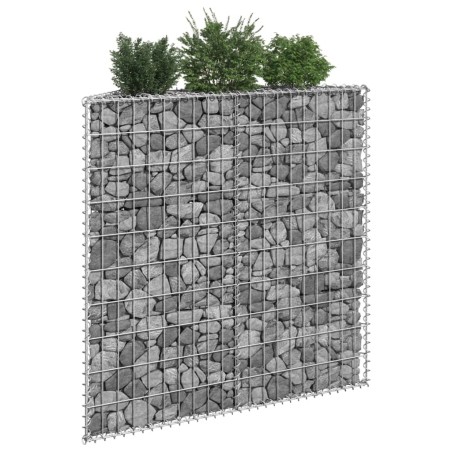 vidaXL Arriate de gaviones de trapecio acero galvanizado 100x20x100 cm
