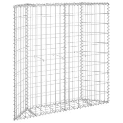 vidaXL Arriate de gaviones de trapecio acero galvanizado 100x20x100 cm