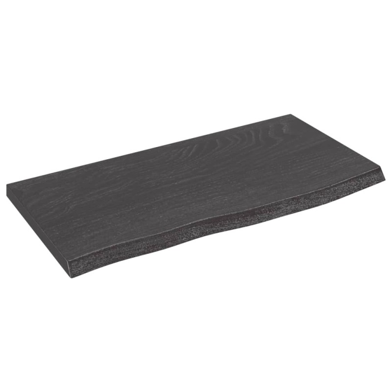 vidaXL Estante de pared madera roble tratada marrón oscuro 60x30x2 cm vidaXL Estante de pared madera roble tratada marrón oscuro 60x30x2 cm