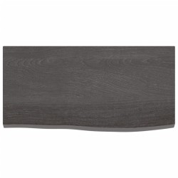 vidaXL Estante de pared madera roble tratada marrón oscuro 60x30x2 cm