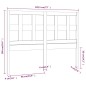 vidaXL Cabecero de cama madera maciza de pino negro 185,5x4x100 cm vidaXL Cabecero de cama madera maciza de pino negro 185,5x4x100 cm