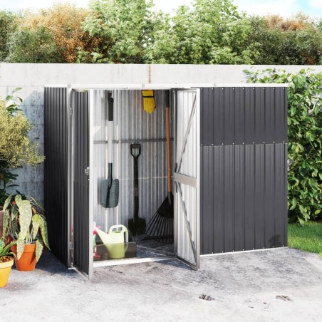 vidaXL Cobertizo de herramientas jardín acero galvanizado 225x89x161cm