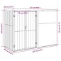 vidaXL Cobertizo de herramientas jardín acero galvanizado 225x89x161cm vidaXL Cobertizo de herramientas jardín acero galvanizado 225x89x161cm