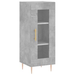 vidaXL Aparador de madera contrachapada gris hormigón 34,5x34x90 cm