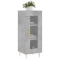 vidaXL Aparador de madera contrachapada gris hormigón 34,5x34x90 cm vidaXL Aparador de madera contrachapada gris hormigón 34,5x34x90 cm