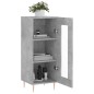 vidaXL Aparador de madera contrachapada gris hormigón 34,5x34x90 cm vidaXL Aparador de madera contrachapada gris hormigón 34,5x34x90 cm