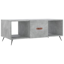 vidaXL Mesa de centro madera contrachapada gris hormigón 102x50x40 cm