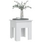 vidaXL Mesa de centro madera de ingeniería blanco brillo 40x40x42 cm vidaXL Mesa de centro madera de ingeniería blanco brillo 40x40x42 cm