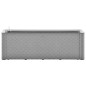 vidaXL Arriate con sistema de riego automático gris 100x43x33 cm vidaXL Arriate con sistema de riego automático gris 100x43x33 cm