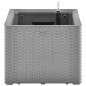 vidaXL Arriate con sistema de riego automático gris 100x43x33 cm vidaXL Arriate con sistema de riego automático gris 100x43x33 cm