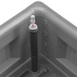 vidaXL Arriate con sistema de riego automático gris 100x43x33 cm vidaXL Arriate con sistema de riego automático gris 100x43x33 cm