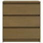 vidaXL Mesita de noche madera maciza de mango marrón miel 60x36x64 cm