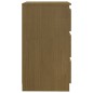 vidaXL Mesita de noche madera maciza de mango marrón miel 60x36x64 cm