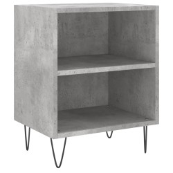 vidaXL Mesita de noche madera de ingeniería gris hormigón 40x30x50 cm