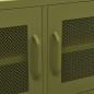 vidaXL Mueble de TV verde oliva 105x35x50 cm acero