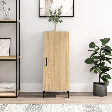 vidaXL Aparador madera contrachapada color roble Sonoma 34,5x34x90 cm