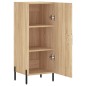 vidaXL Aparador madera contrachapada color roble Sonoma 34,5x34x90 cm vidaXL Aparador madera contrachapada color roble Sonoma 34,5x34x90 cm