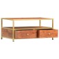 vidaXL Mesa de centro de madera maciza de acacia 90x50x40 cm vidaXL Mesa de centro de madera maciza de acacia 90x50x40 cm
