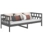 vidaXL Sofá cama madera maciza de pino gris 90x190 cm vidaXL Sofá cama madera maciza de pino gris 90x190 cm