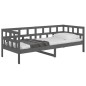 vidaXL Sofá cama madera maciza de pino gris 90x190 cm vidaXL Sofá cama madera maciza de pino gris 90x190 cm