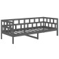 vidaXL Sofá cama madera maciza de pino gris 90x190 cm vidaXL Sofá cama madera maciza de pino gris 90x190 cm
