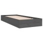 vidaXL Estructura de cama madera maciza individual gris 75x190 cm vidaXL Estructura de cama madera maciza individual gris 75x190 cm