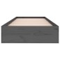 vidaXL Estructura de cama madera maciza individual gris 75x190 cm vidaXL Estructura de cama madera maciza individual gris 75x190 cm