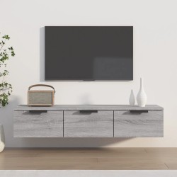 vidaXL Armario de pared madera contrachapada gris Sonoma 102x30x20 cm