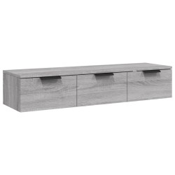 vidaXL Armario de pared madera contrachapada gris Sonoma 102x30x20 cm