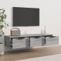 vidaXL Armario de pared madera contrachapada gris Sonoma 102x30x20 cm