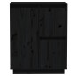 vidaXL Aparador de madera maciza de pino negro 60x34x75 cm vidaXL Aparador de madera maciza de pino negro 60x34x75 cm