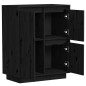 vidaXL Aparador de madera maciza de pino negro 60x34x75 cm vidaXL Aparador de madera maciza de pino negro 60x34x75 cm
