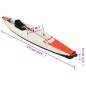 vidaXL Kayak inflable poliéster rojo 375x72x31 cm vidaXL Kayak inflable poliéster rojo 375x72x31 cm