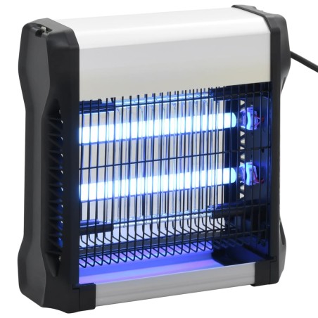 vidaXL Lámpara antimosquitos de aluminio y ABS negro 12 W