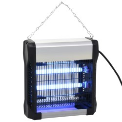 vidaXL Lámpara antimosquitos de aluminio y ABS negro 12 W