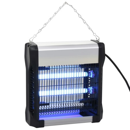 vidaXL Lámpara antimosquitos de aluminio y ABS negro 12 W