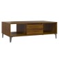 vidaXL Mesa de centro madera de ingeniería marrón roble 103,5x60x35 cm